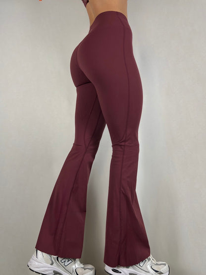 Dark Cherry V soft motion Flared Pants