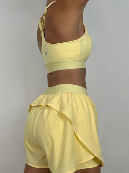 Pastel Yellow Flow Bra