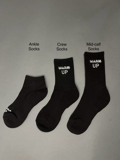 Performance Crew Socks-Black