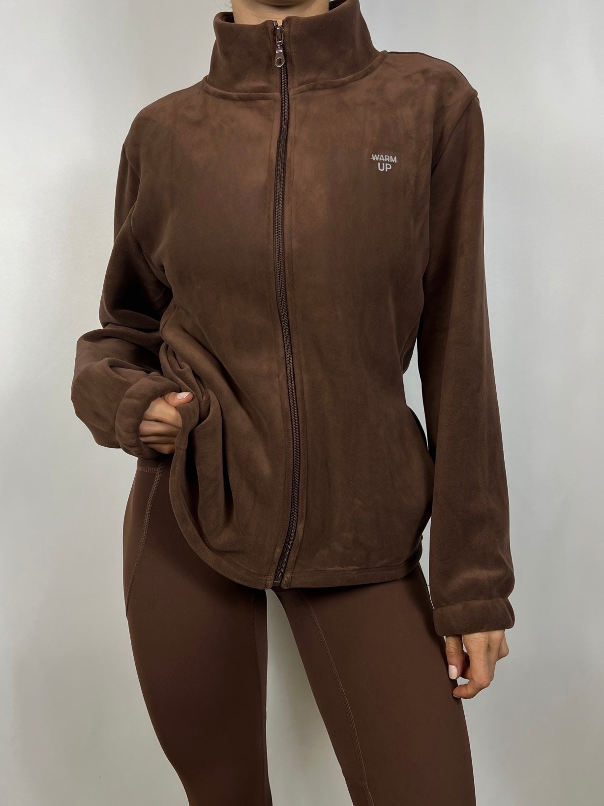 Chocolate Brown Polaire jacket