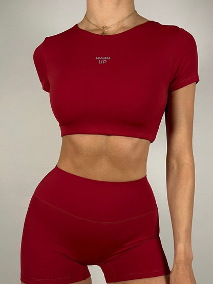 Ruby Red Timeless Ruby Red Timeless Cropped tshirt – Warm UP