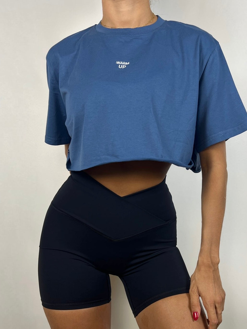Blue Cropped T-shirt