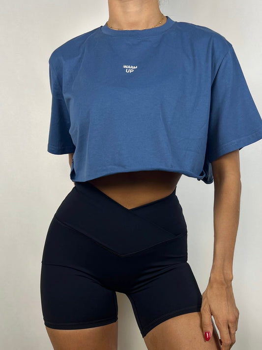 Blue Cropped T-shirt