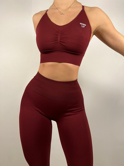 Wine Red Impact Seamless Bra