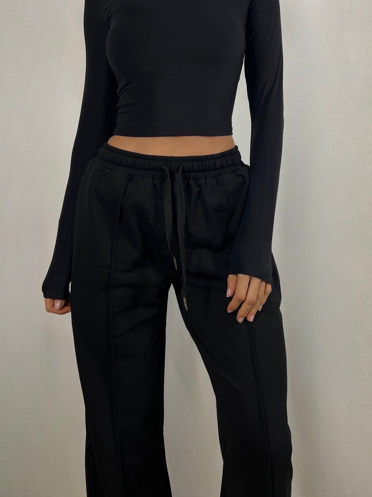 Black lightweight Wide fit Joggers