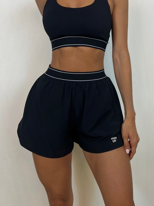 Black Flow Running Shorts