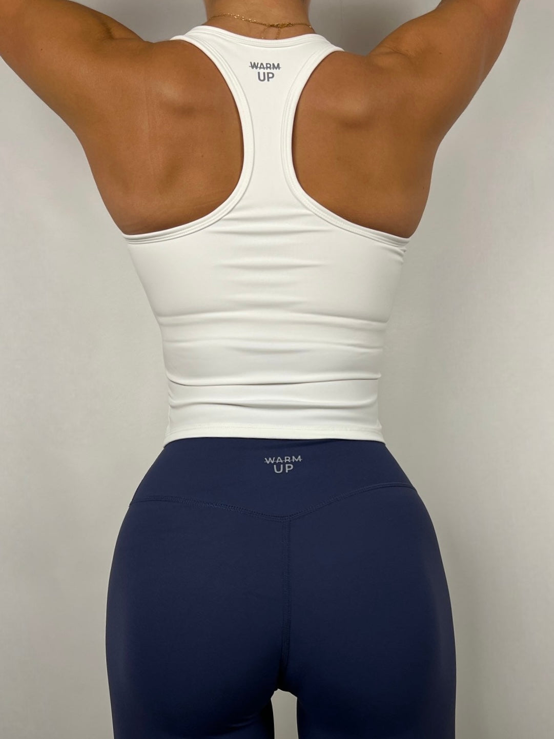 White Timeless Racerback tank top