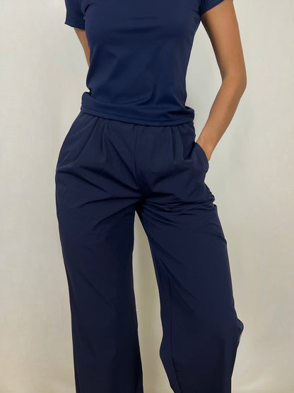 Navy Flowy Pants