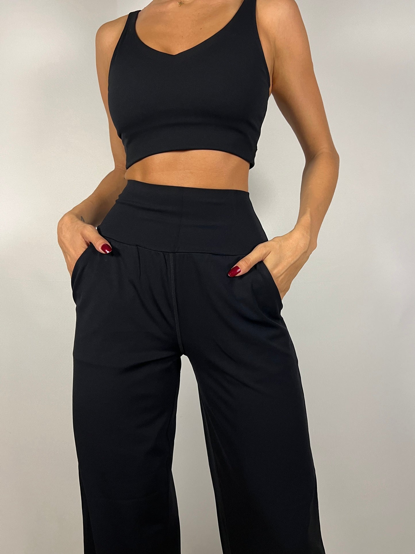 Black Wide fit Pants