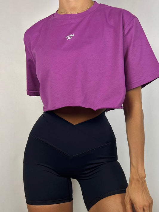 Purple Cropped T-shirt