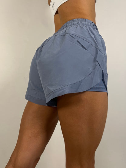 Blue Flowy Shorts