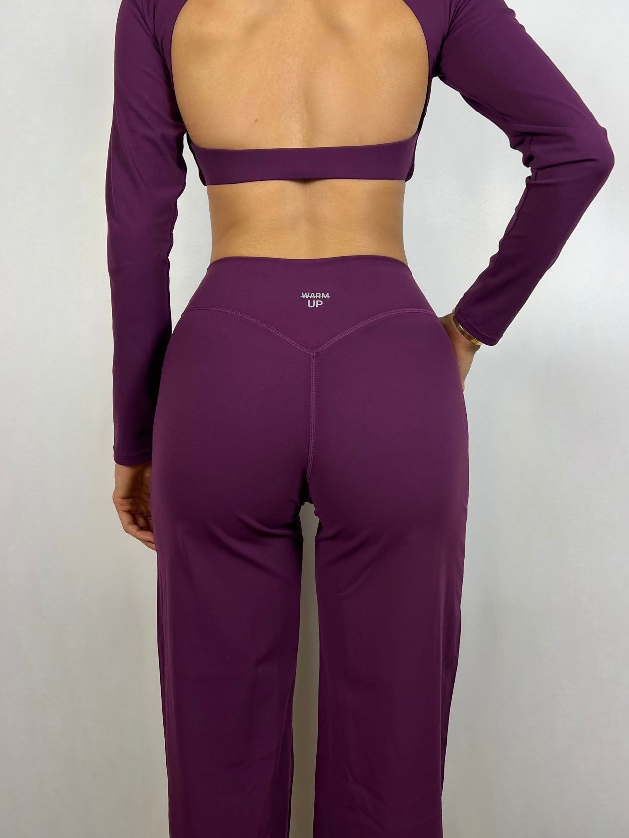 Grape Purple Soft motion Straight Pants