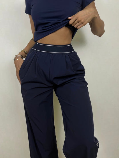 Navy Flowy Pants