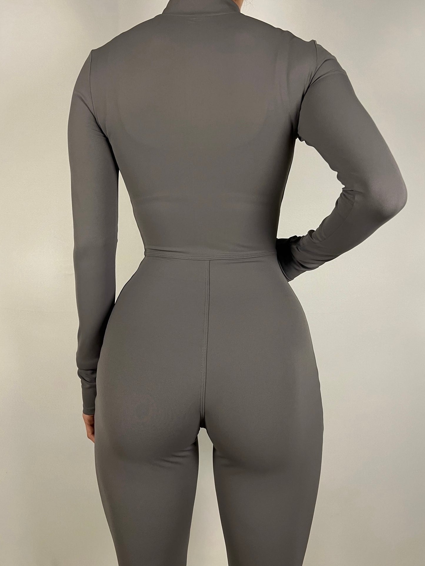 Light Grey Long sleeve Jumpsuit