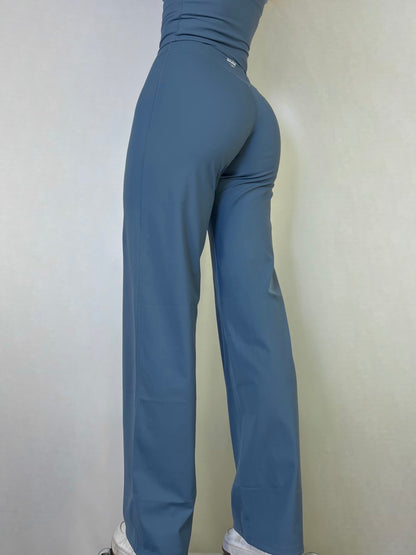 Dusty Blue Straight Leg Soft motion Pants