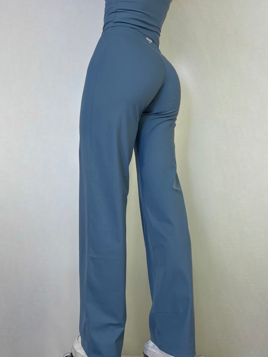 Dusty Blue Straight Leg Soft motion Pants