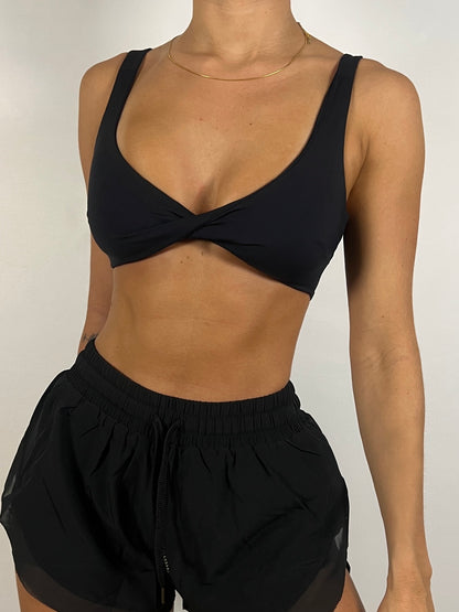 Black Twist Bra