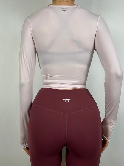 Powder pink Wrap Top