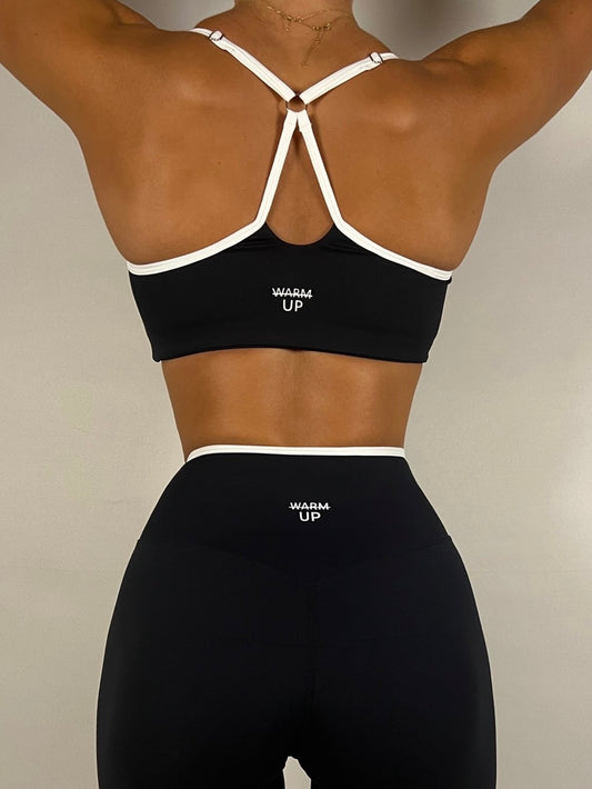 Adjustable Black Contrast Bra