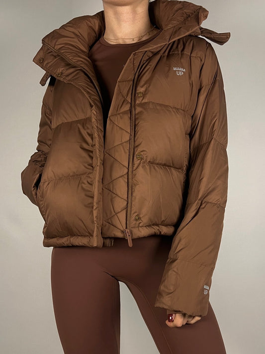 Layer Up Puffer Jacket- Dark Brown