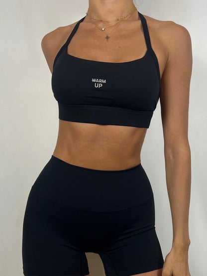 Black Halter Bra