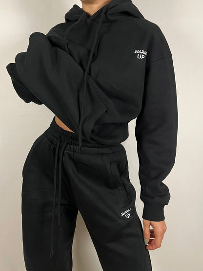 Black Thick Oversized Sweatpants