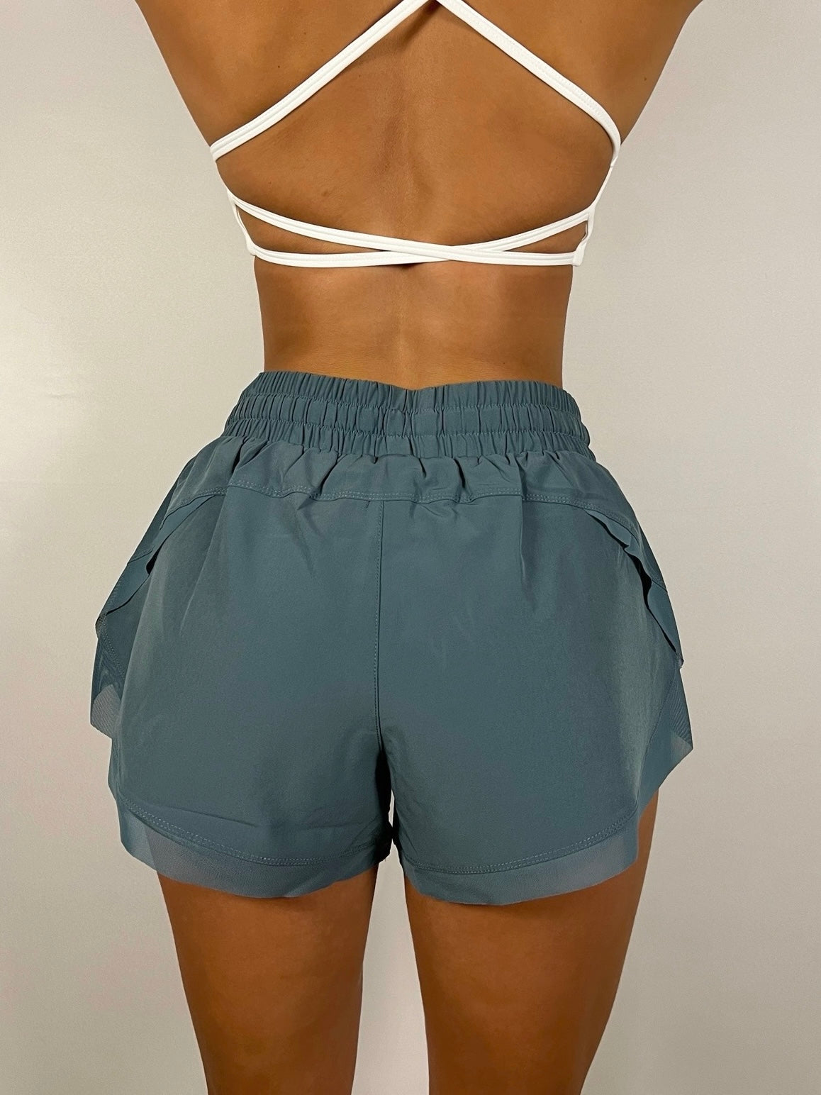 Light Teal Flowy Shorts