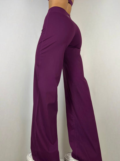 Grape Purple Soft motion Straight Pants
