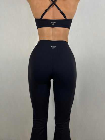 Black V soft motion Flared Pants