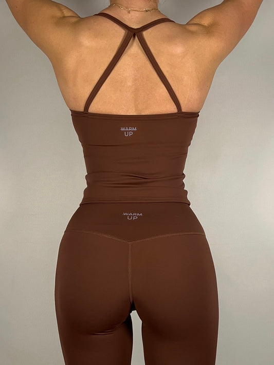 Chocolate Brown Longline Timeless tank