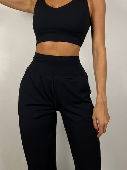 Black Wide fit Pants