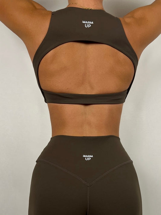 Dark Taupe Powerback Bra