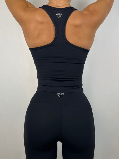 Black Timeless Racerback tank top