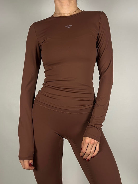 Chocolate Brown Timeless Long sleeve Top