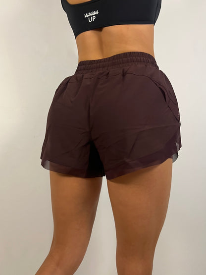 Dark red flowy Shorts