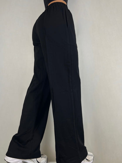 Black lightweight Wide fit Joggers