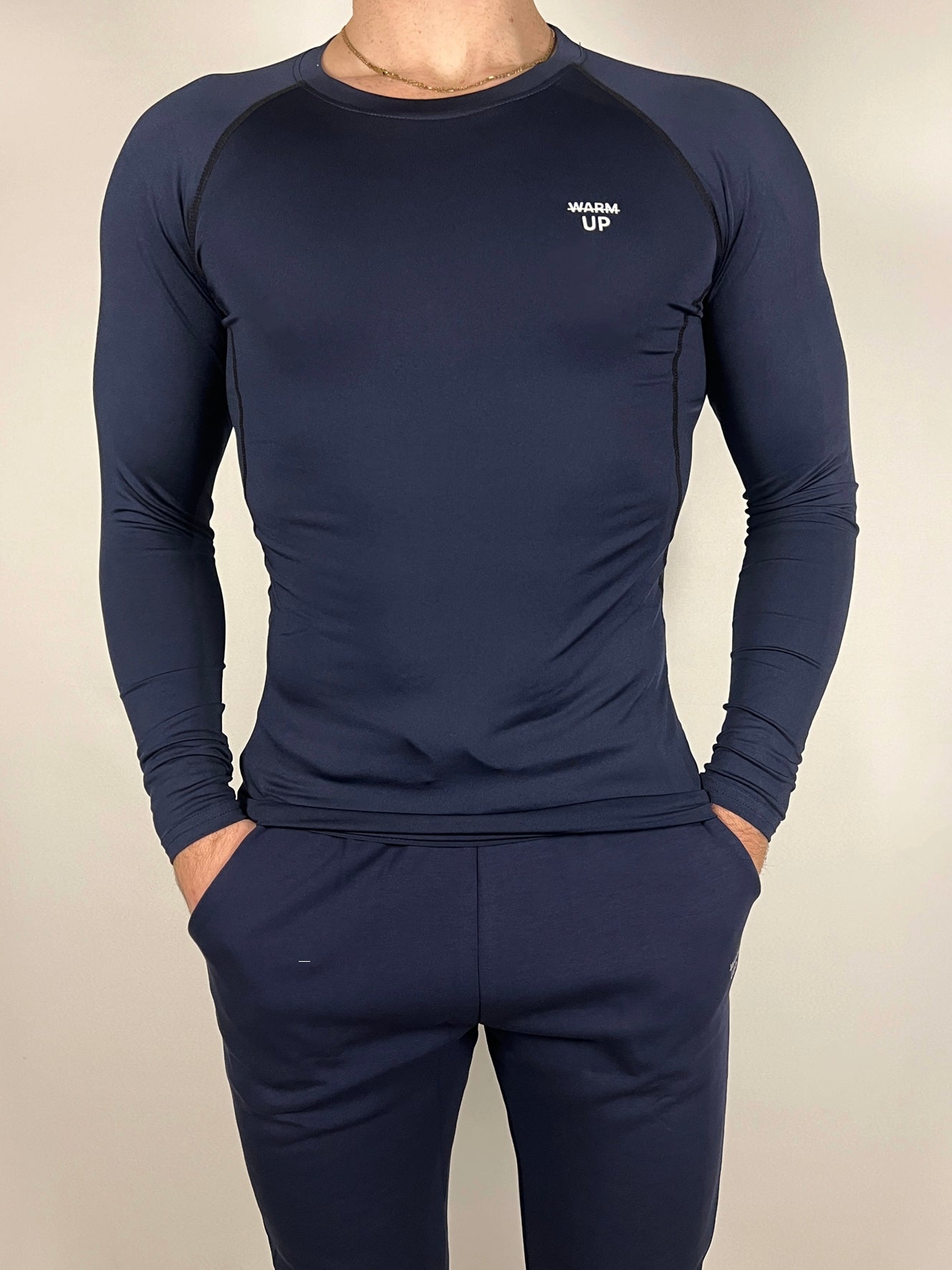 Navy Blue Compression Top – Warm UP