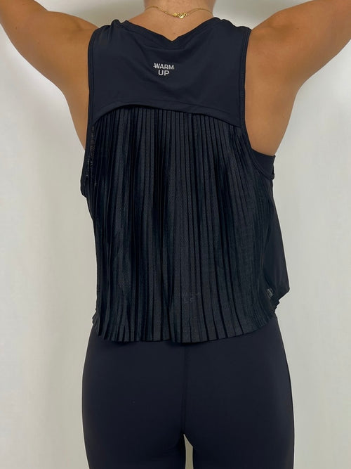 Black Ruffled Tank top