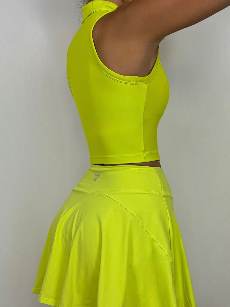 Lime Yellow Zip up Top
