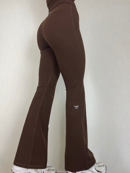 Tall Activelux flared pants- Dark Eapresso