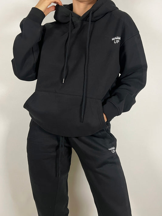 Black Thick Oversized Hoodie
