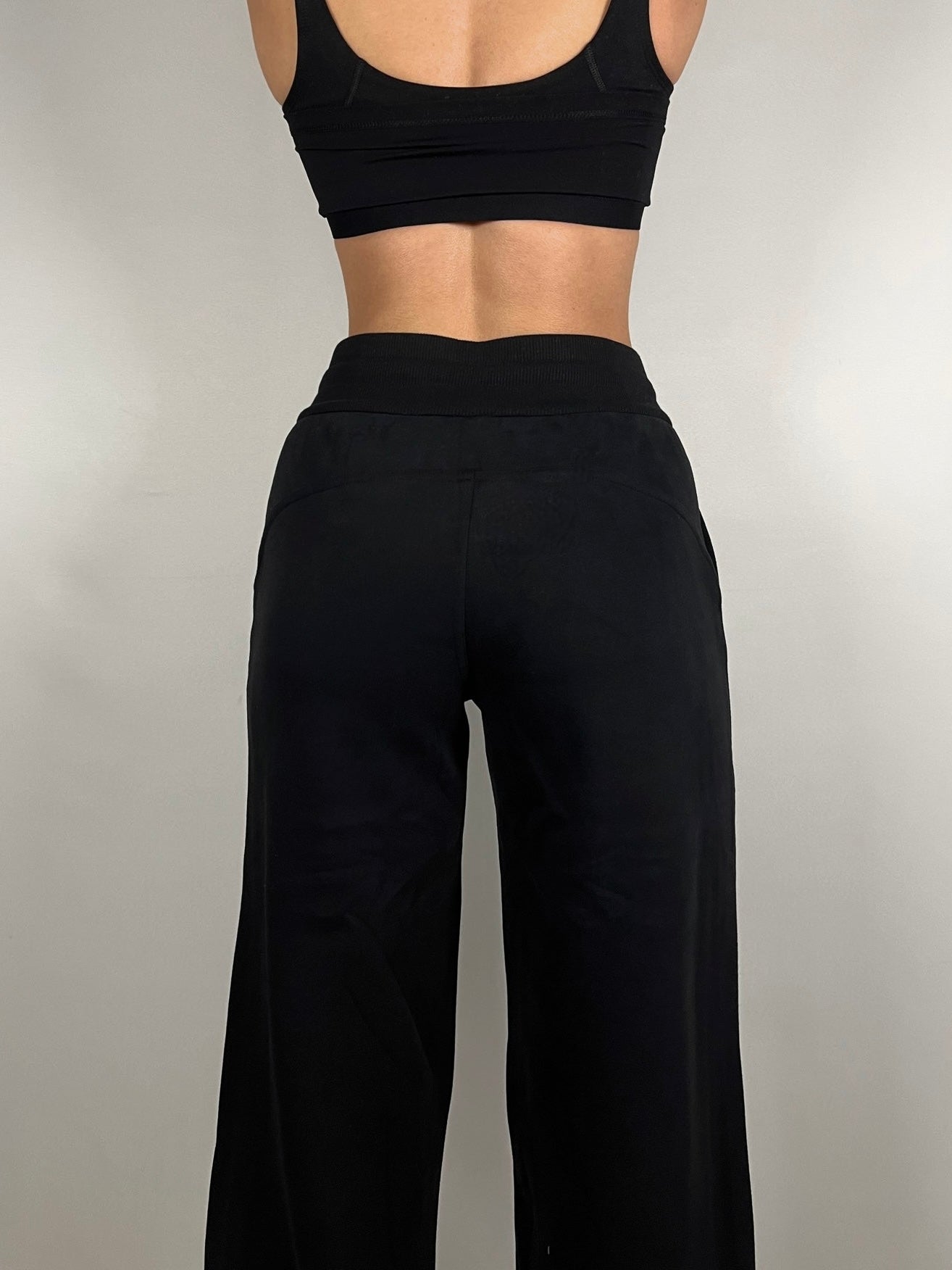 Black Wide fit Sweatpants