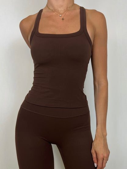 Dark espresso Balance Tank top