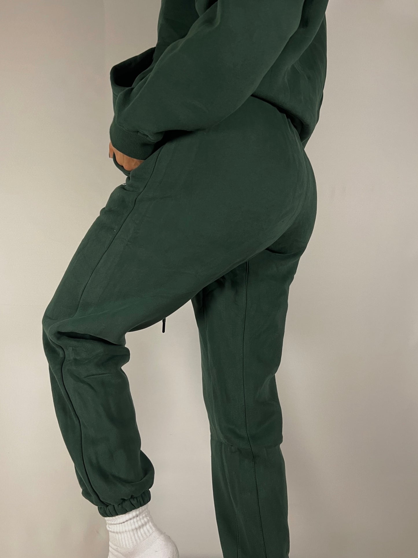 Dark Green Thick Oversized Sweatpants