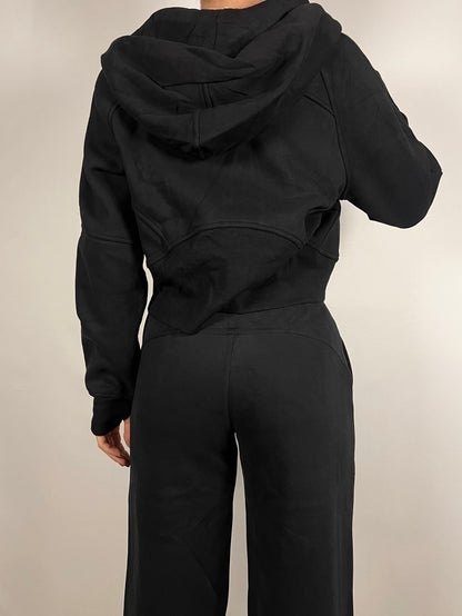 Black Zip up Hoodie