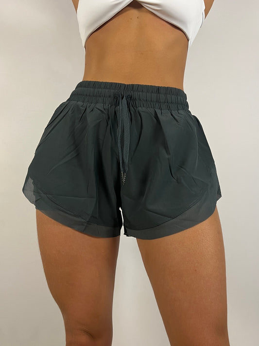 Army Green Flowy Shorts