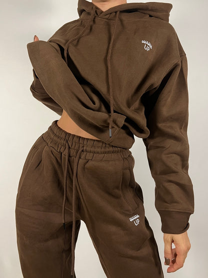 Chocolate Brown Thick Oversized Hoodie