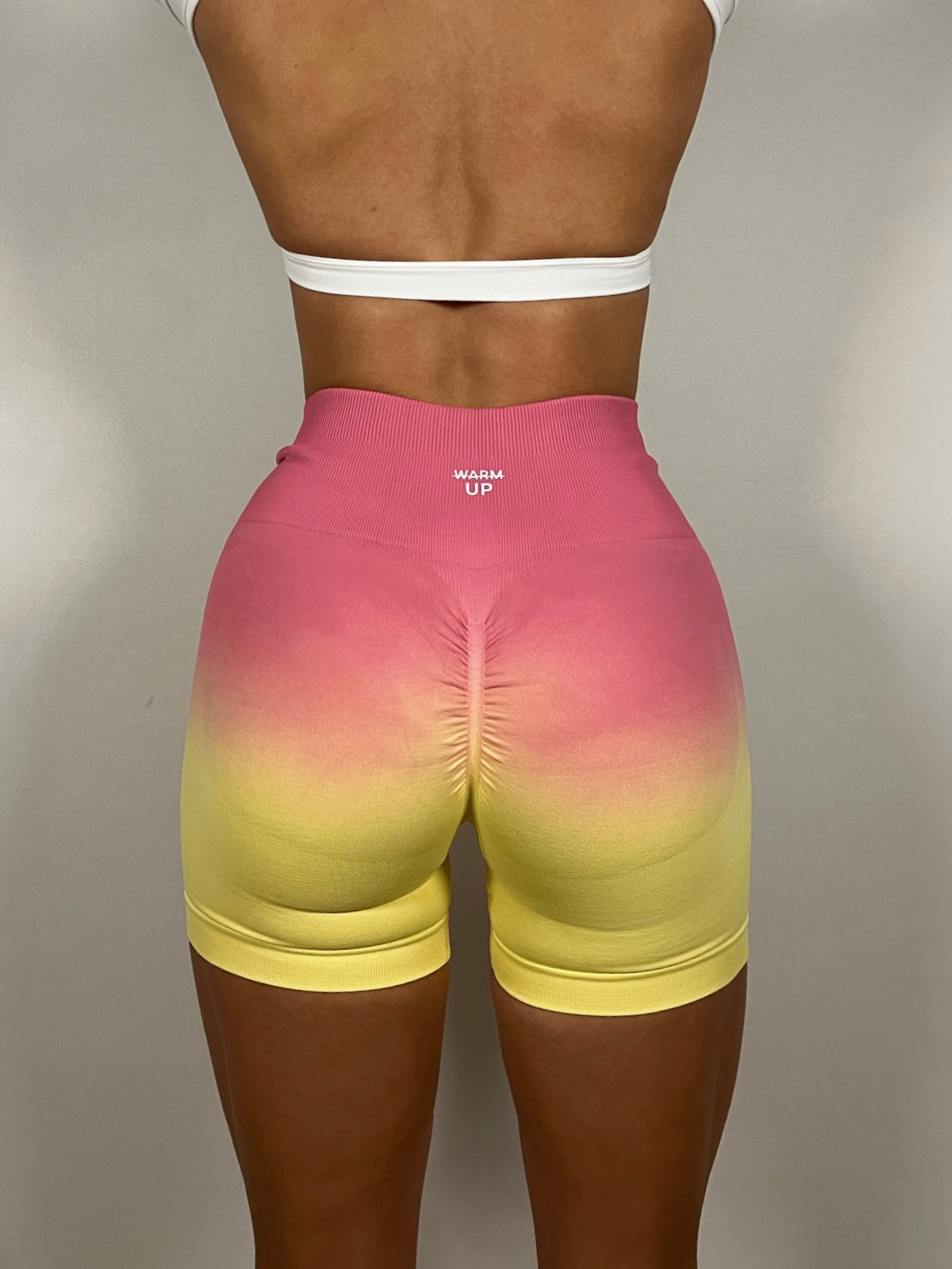 Yellow Drip Seamless Shorts