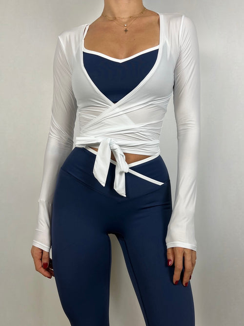 White Wrap Top