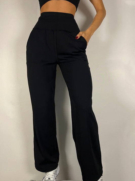 Black Wide fit Pants